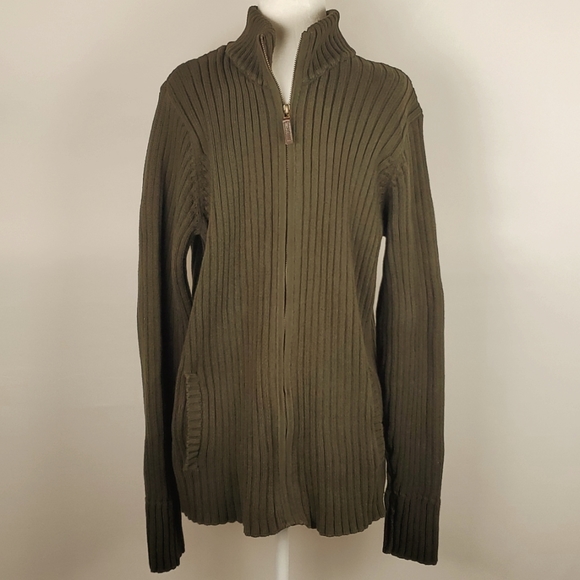Lauren Ralph Lauren Other - Lauren Ralph Lauren Ribbed Cotton Knit Full Zip Cardigan Sweater Sz. 2X